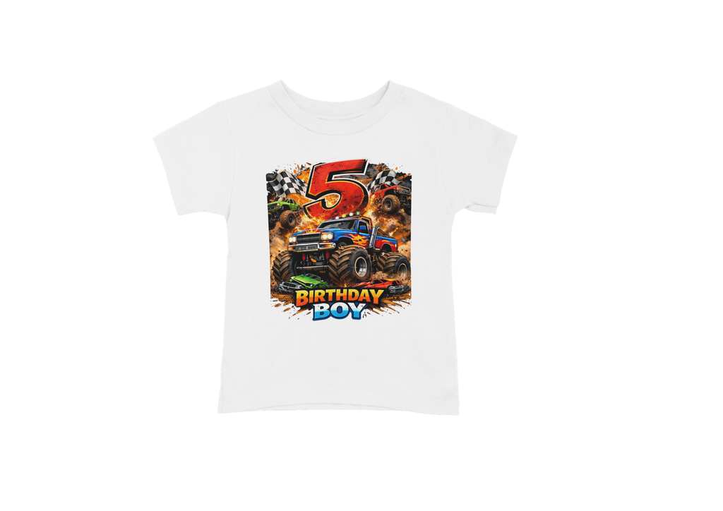 Monster Truck 5th Birthday Boy T-Shirt