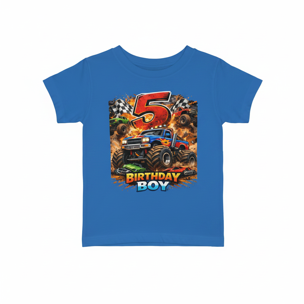 Monster Truck Birthday Boy - Blue